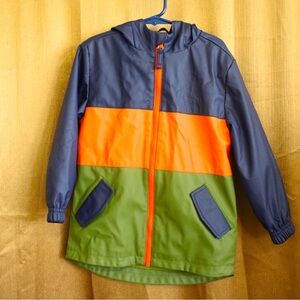 Andy & Evan Colorblock Raincoat jacket size XS 4/5 NEW